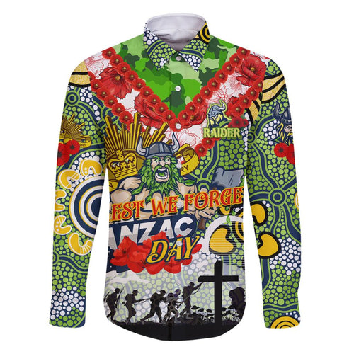 Personalised Raiders ANZAC Day Family Matching Summer Maxi Dress and Hawaiian Shirt Aboriginal Rising Sun