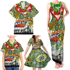 Personalised Raiders ANZAC Day Family Matching Tank Maxi Dress and Hawaiian Shirt Aboriginal Rising Sun