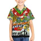 Personalised Raiders ANZAC Day Hawaiian Shirt Aboriginal Rising Sun