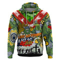 Personalised Raiders ANZAC Day Hoodie Aboriginal Rising Sun