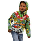 Personalised Raiders ANZAC Day Kid Hoodie Aboriginal Rising Sun