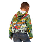 Personalised Raiders ANZAC Day Kid Hoodie Aboriginal Rising Sun