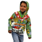 Personalised Raiders ANZAC Day Kid Hoodie Aboriginal Rising Sun