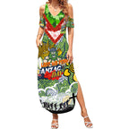 Personalised Raiders ANZAC Day Summer Maxi Dress Aboriginal Rising Sun