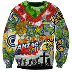 Personalised Raiders ANZAC Day Sweatshirt Aboriginal Rising Sun