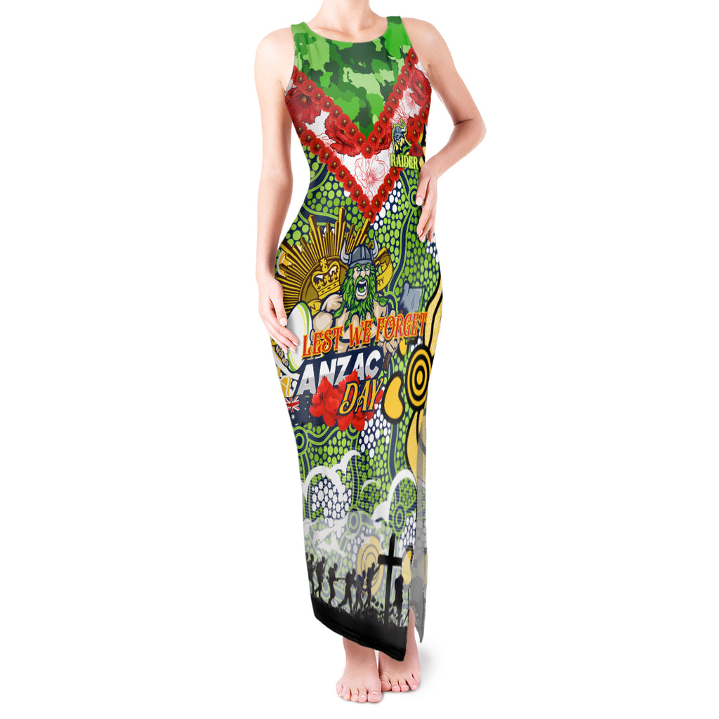Personalised Raiders ANZAC Day Tank Maxi Dress Aboriginal Rising Sun