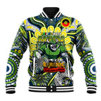 Custom NAIDOC Week 2024 Raiders Baseball Jacket Mascot Rugby DT02