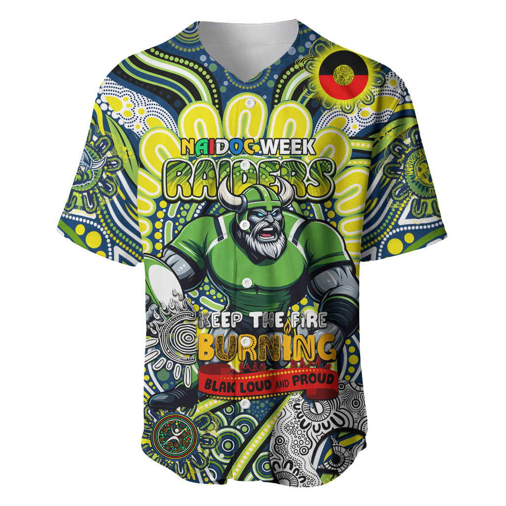 Custom NAIDOC Week 2024 Raiders Baseball Jersey Mascot Rugby DT02