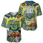 Custom NAIDOC Week 2024 Raiders Baseball Jersey Mascot Rugby DT02