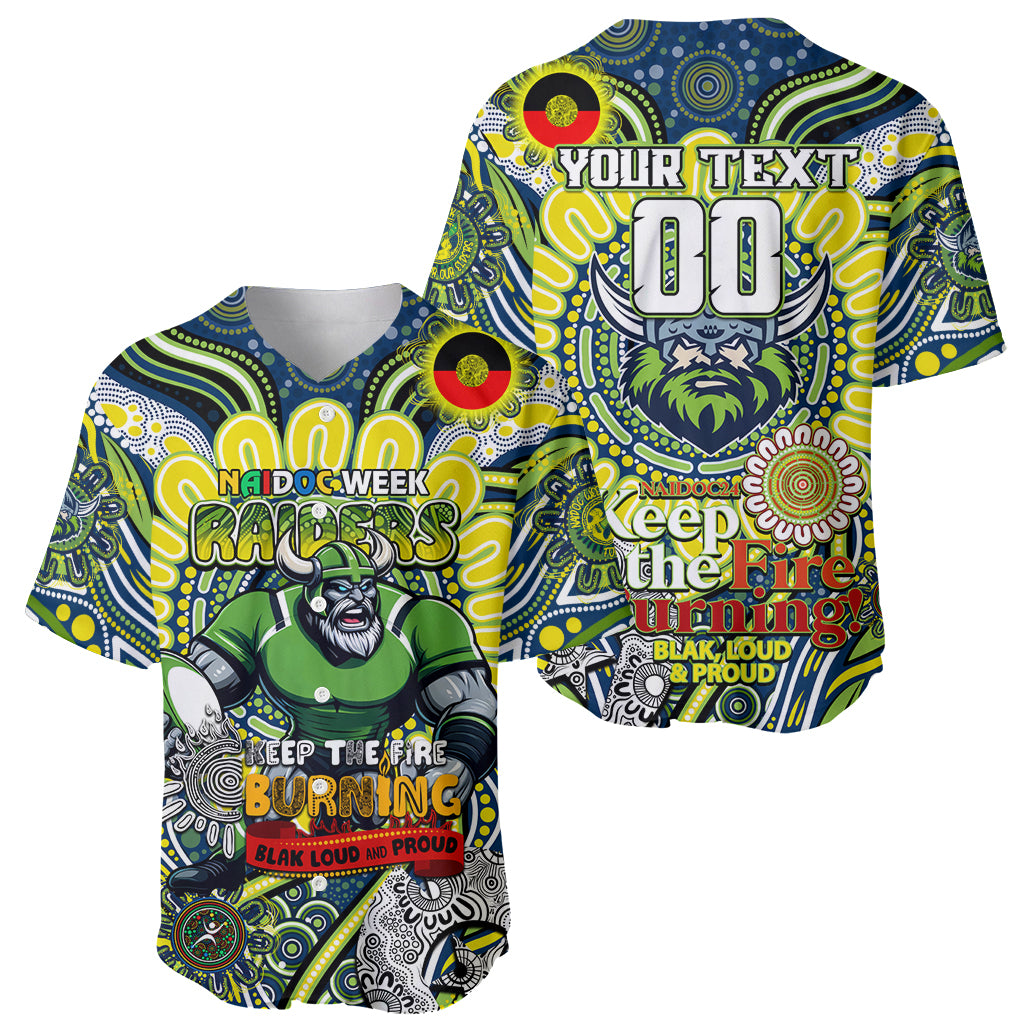 Custom NAIDOC Week 2024 Raiders Baseball Jersey Mascot Rugby DT02