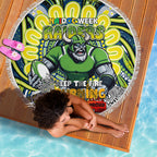Custom NAIDOC Week 2024 Raiders Beach Blanket Mascot Rugby DT02