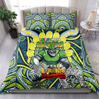 Custom NAIDOC Week 2024 Raiders Bedding Set Mascot Rugby DT02