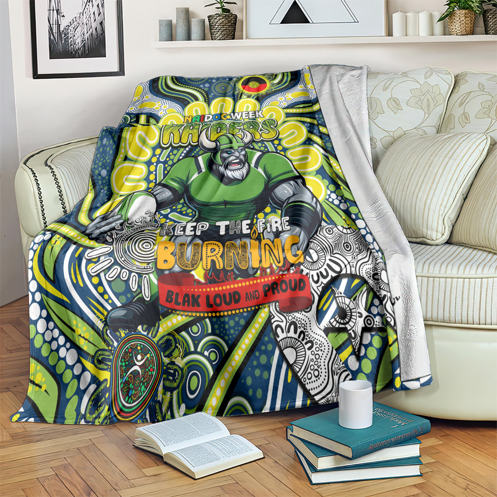 Custom NAIDOC Week 2024 Raiders Blanket Mascot Rugby DT02