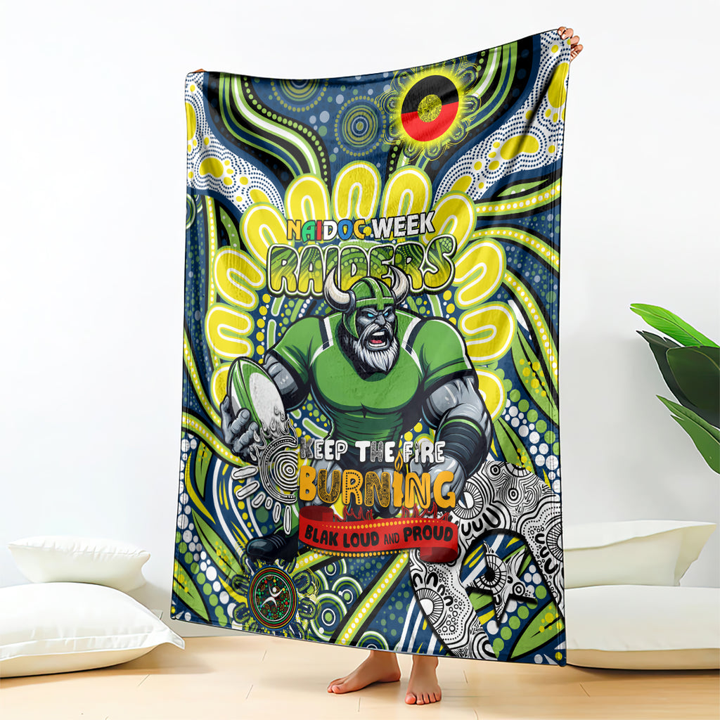 Custom NAIDOC Week 2024 Raiders Blanket Mascot Rugby DT02