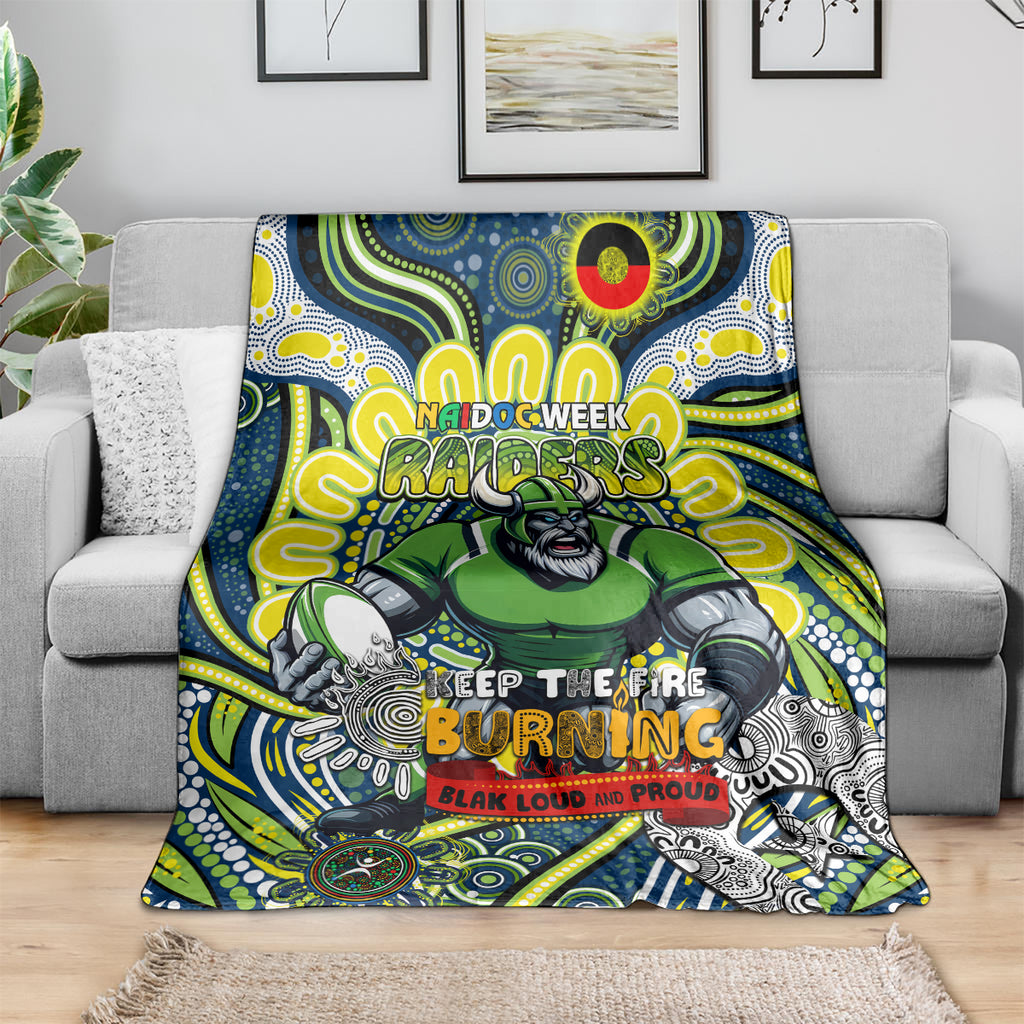 Custom NAIDOC Week 2024 Raiders Blanket Mascot Rugby DT02