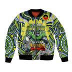 Custom NAIDOC Week 2024 Raiders Bomber Jacket Mascot Rugby DT02