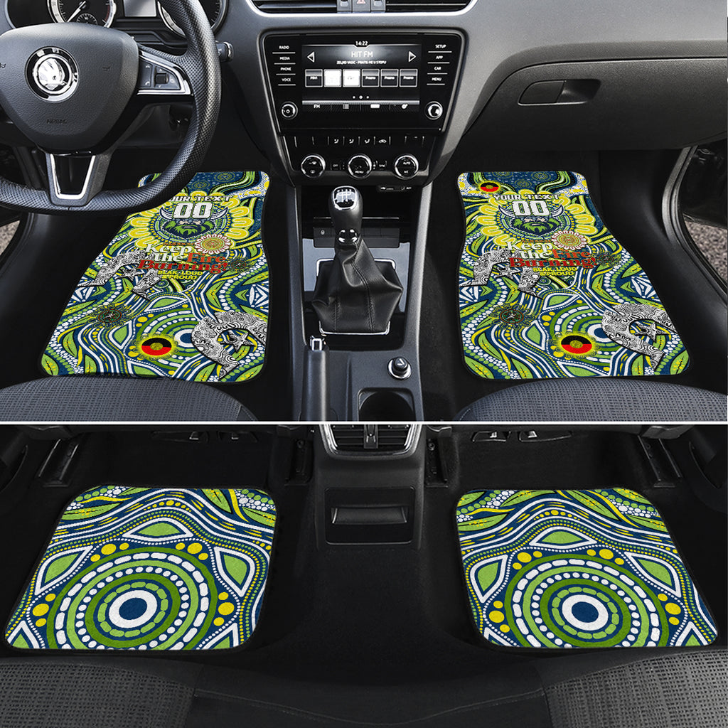 Custom NAIDOC Week 2024 Raiders Car Mats Mascot Rugby DT02