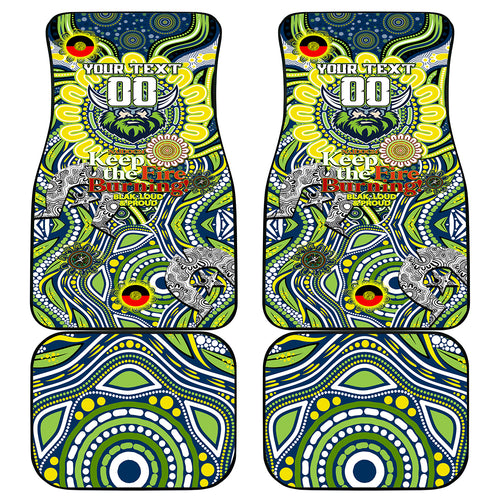 Custom NAIDOC Week 2024 Raiders Car Mats Mascot Rugby DT02