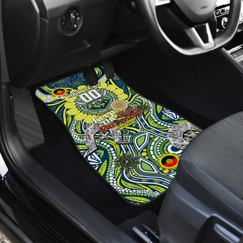 Custom NAIDOC Week 2024 Raiders Car Mats Mascot Rugby DT02