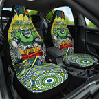 Custom NAIDOC Week 2024 Raiders Car Seat Cover Mascot Rugby DT02