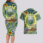 Custom NAIDOC Week 2024 Raiders Couples Matching Long Sleeve Bodycon Dress and Hawaiian Shirt Mascot Rugby DT02