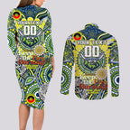 Custom NAIDOC Week 2024 Raiders Couples Matching Long Sleeve Bodycon Dress and Long Sleeve Button Shirt Mascot Rugby DT02