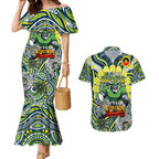 Custom NAIDOC Week 2024 Raiders Couples Matching Mermaid Dress and Hawaiian Shirt Mascot Rugby DT02