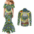 Custom NAIDOC Week 2024 Raiders Couples Matching Mermaid Dress and Long Sleeve Button Shirt Mascot Rugby DT02