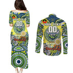 Custom NAIDOC Week 2024 Raiders Couples Matching Puletasi and Long Sleeve Button Shirt Mascot Rugby DT02