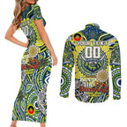 Custom NAIDOC Week 2024 Raiders Couples Matching Short Sleeve Bodycon Dress and Long Sleeve Button Shirt Mascot Rugby DT02