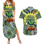 Custom NAIDOC Week 2024 Raiders Couples Matching Summer Maxi Dress and Hawaiian Shirt Mascot Rugby DT02