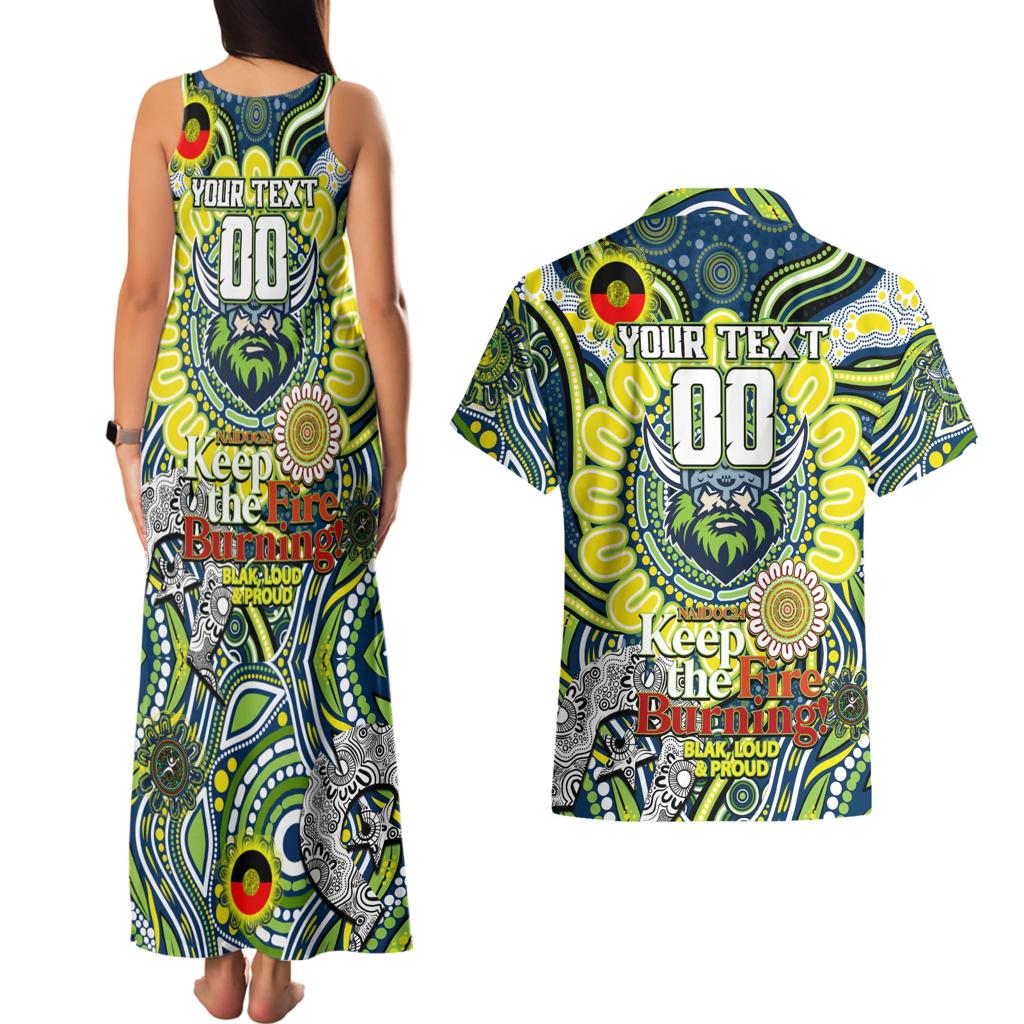 Custom NAIDOC Week 2024 Raiders Couples Matching Tank Maxi Dress and Hawaiian Shirt Mascot Rugby DT02