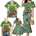 Custom NAIDOC Week 2024 Raiders Family Matching Mermaid Dress and Hawaiian Shirt Mascot Rugby DT02
