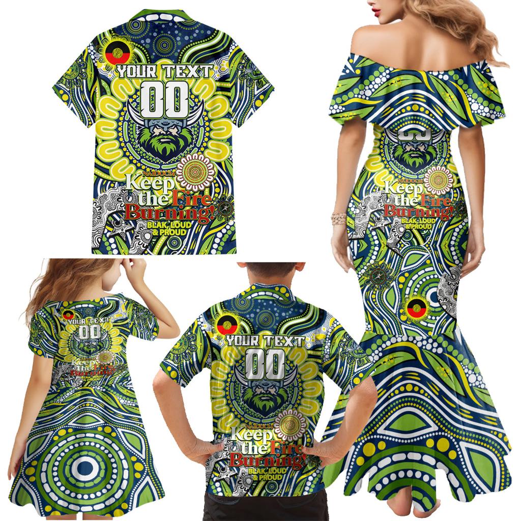 Custom NAIDOC Week 2024 Raiders Family Matching Mermaid Dress and Hawaiian Shirt Mascot Rugby DT02