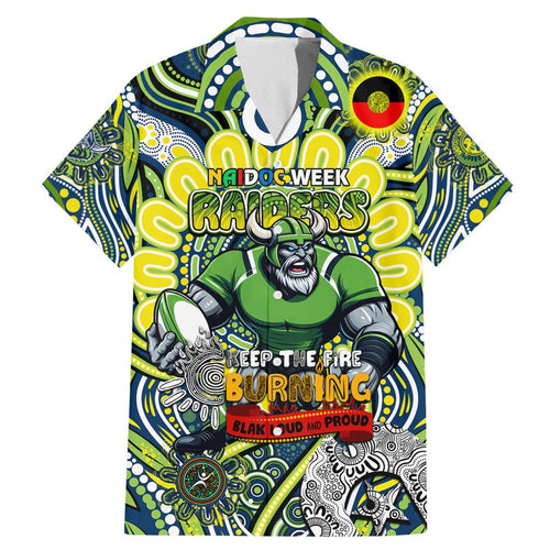 Custom NAIDOC Week 2024 Raiders Family Matching Mermaid Dress and Hawaiian Shirt Mascot Rugby DT02