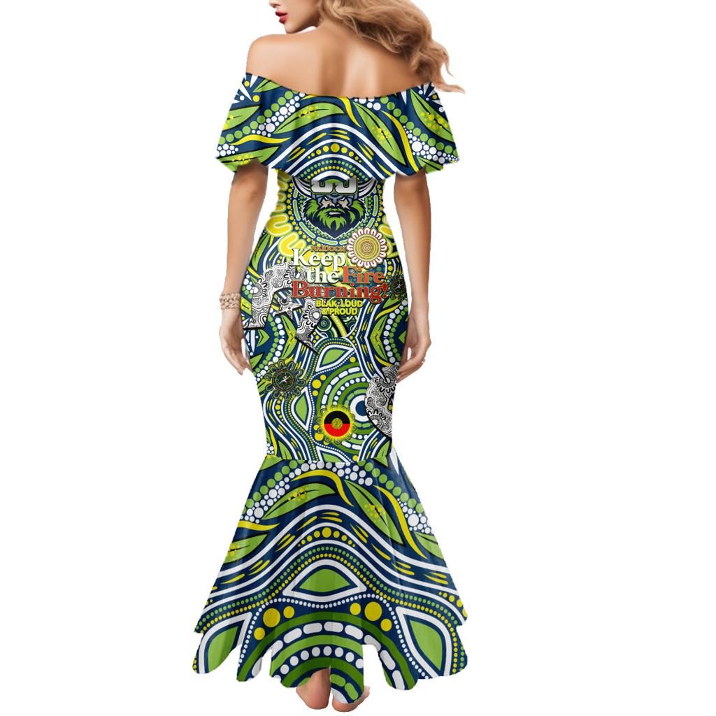 Custom NAIDOC Week 2024 Raiders Family Matching Mermaid Dress and Hawaiian Shirt Mascot Rugby DT02
