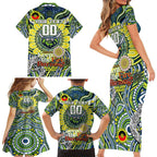 Custom NAIDOC Week 2024 Raiders Family Matching Short Sleeve Bodycon Dress and Hawaiian Shirt Mascot Rugby DT02
