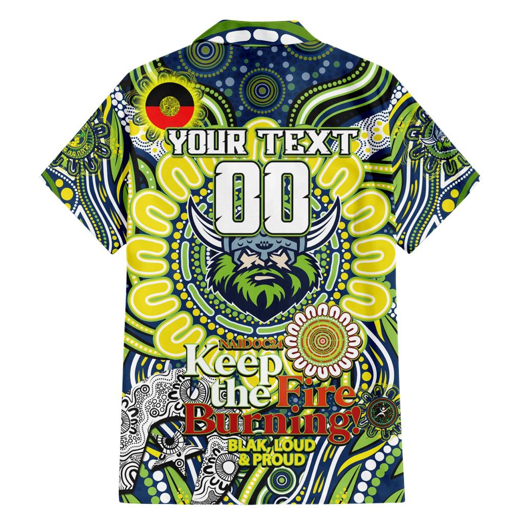 Custom NAIDOC Week 2024 Raiders Family Matching Short Sleeve Bodycon Dress and Hawaiian Shirt Mascot Rugby DT02