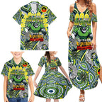 Custom NAIDOC Week 2024 Raiders Family Matching Summer Maxi Dress and Hawaiian Shirt Mascot Rugby DT02