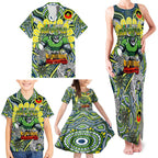 Custom NAIDOC Week 2024 Raiders Family Matching Tank Maxi Dress and Hawaiian Shirt Mascot Rugby DT02