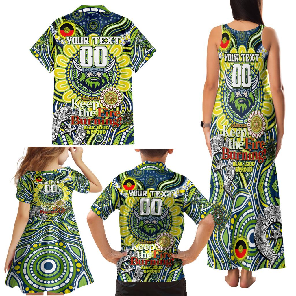 Custom NAIDOC Week 2024 Raiders Family Matching Tank Maxi Dress and Hawaiian Shirt Mascot Rugby DT02