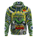 Custom NAIDOC Week 2024 Raiders Hoodie Mascot Rugby DT02