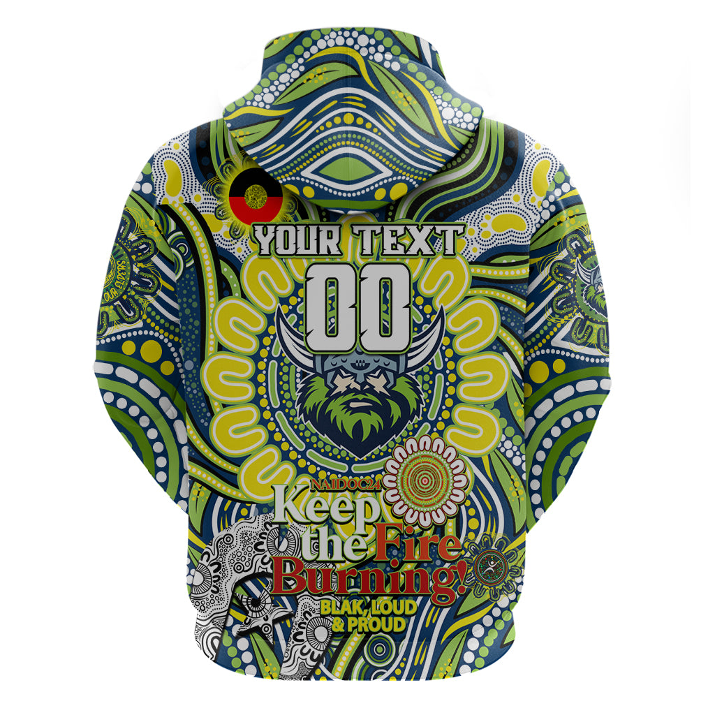 Custom NAIDOC Week 2024 Raiders Hoodie Mascot Rugby DT02