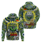 Custom NAIDOC Week 2024 Raiders Hoodie Mascot Rugby DT02