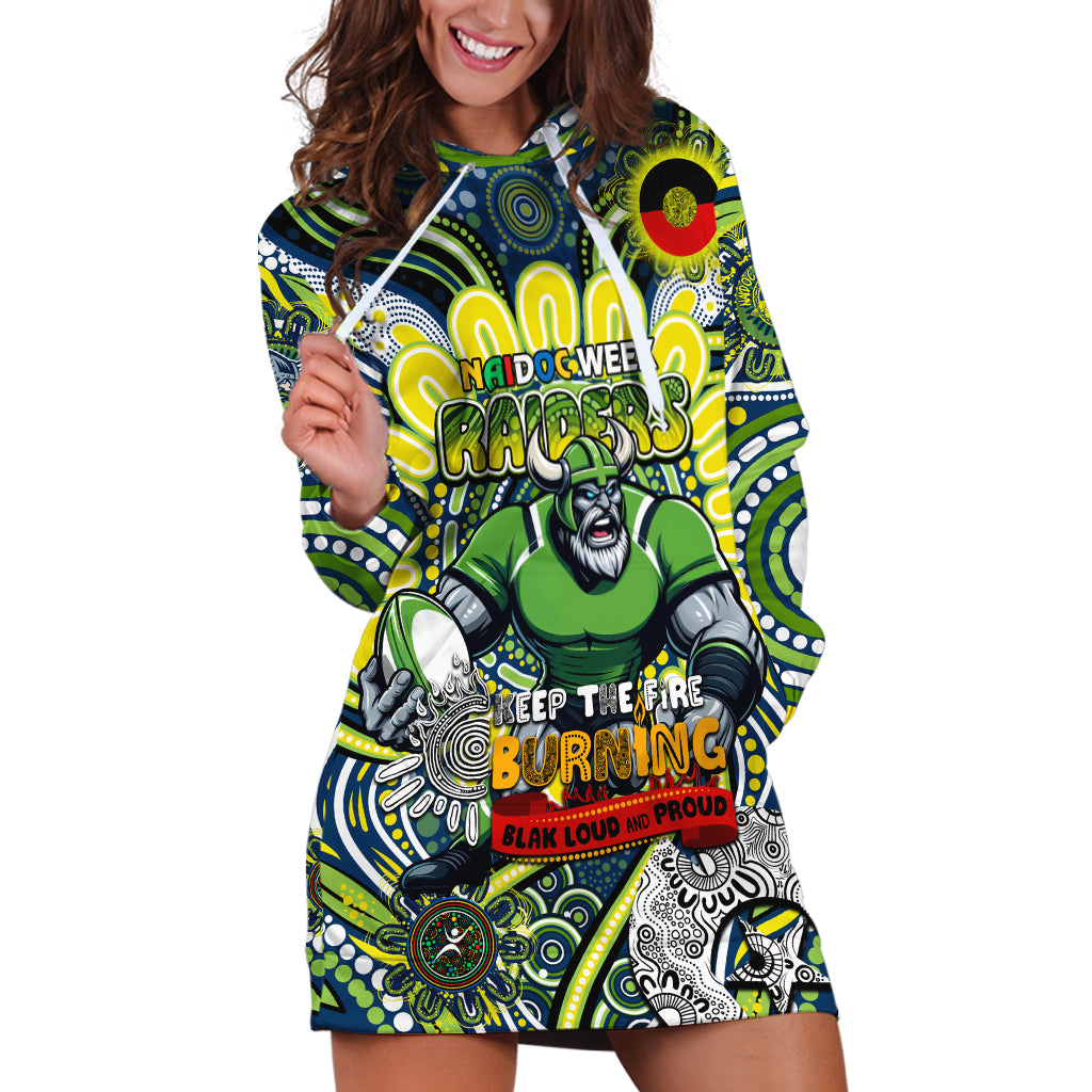 Custom NAIDOC Week 2024 Raiders Hoodie Dress Mascot Rugby DT02