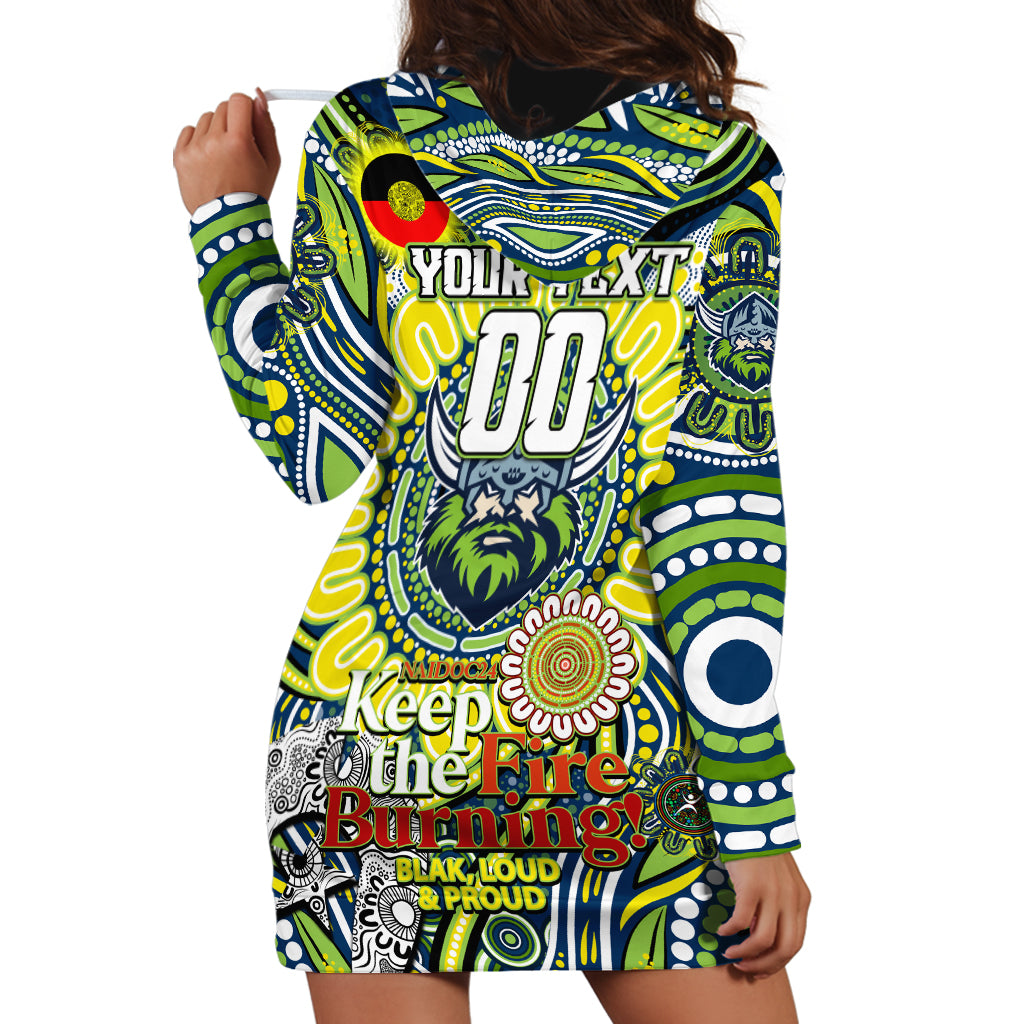 Custom NAIDOC Week 2024 Raiders Hoodie Dress Mascot Rugby DT02