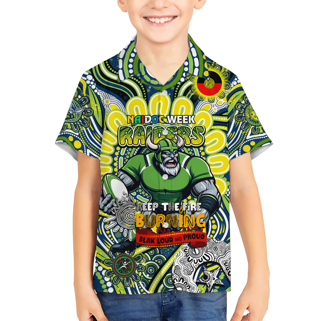 Custom NAIDOC Week 2024 Raiders Kid Hawaiian Shirt Mascot Rugby DT02