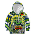 Custom NAIDOC Week 2024 Raiders Kid Hoodie Mascot Rugby DT02