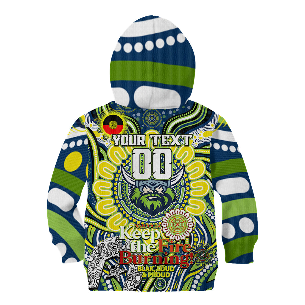 Custom NAIDOC Week 2024 Raiders Kid Hoodie Mascot Rugby DT02