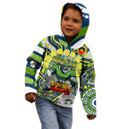 Custom NAIDOC Week 2024 Raiders Kid Hoodie Mascot Rugby DT02